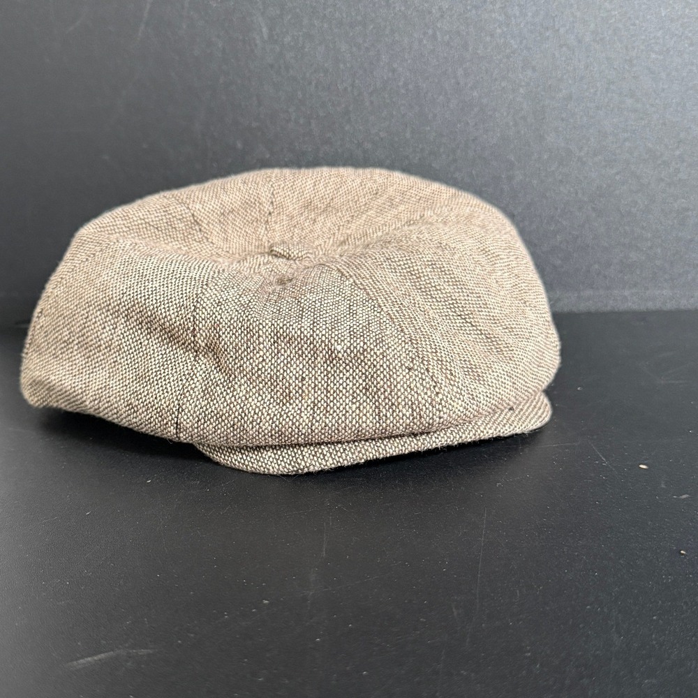 Frye Mens Brown Tweed Flat Cap Newsboy Cabbie Peaky Blinders Heritage Size O/S
